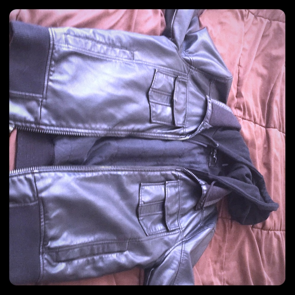 Men’s hooded leather jacket by Wilson’s leather